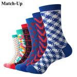 Men's Colorful  Dress Socks 6 Pair