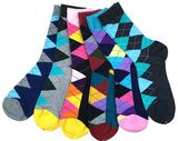 Men's Colorful Pattern Socks 6 Pair