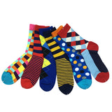 Men's Colorful Pattern Socks 6 Pair