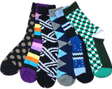 Men's Colorful Pattern Socks 6 Pair