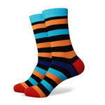 Men's Striped Cotton Blend Socks