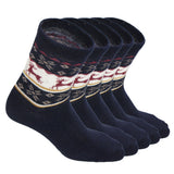 Men's Wool Deer  Geometric Pattern Socks Clearance