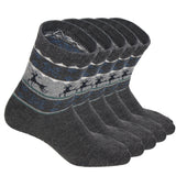 Men's Wool Deer  Geometric Pattern Socks Clearance