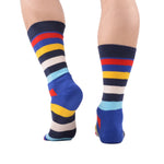 Men's Happy Cotton Blend Geometric  Socks 5 Pair