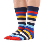 Men's Happy Cotton Blend Geometric  Socks 5 Pair