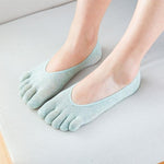 Women's Cotton Colorful Toe Socks 5 Pair