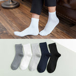 Men's Cotton Stripe Harajuku Skateboard Socks 5 Pairs