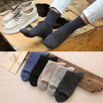 Men's Cotton Stripe Harajuku Skateboard Socks 5 Pairs