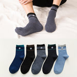 Men's Cotton Stripe Harajuku Skateboard Socks 5 Pairs