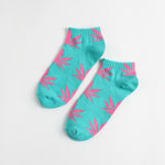 Women's Weed  Leaf Cotton Ankle Socks