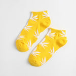 Women's Weed  Leaf Cotton Ankle Socks