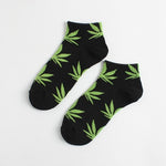 Women's Weed  Leaf Cotton Ankle Socks