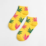 Women's Weed  Leaf Cotton Ankle Socks