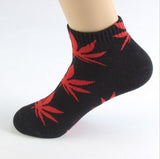 Women's Weed  Leaf Cotton Ankle Socks