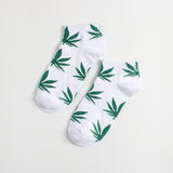 Women's Weed  Leaf Cotton Ankle Socks