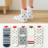 Women's and Girl's Fun Pattern Cotton Ankle Socks 5 Pairs