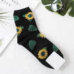 Women's Casual Floral & Animal Crew Socks