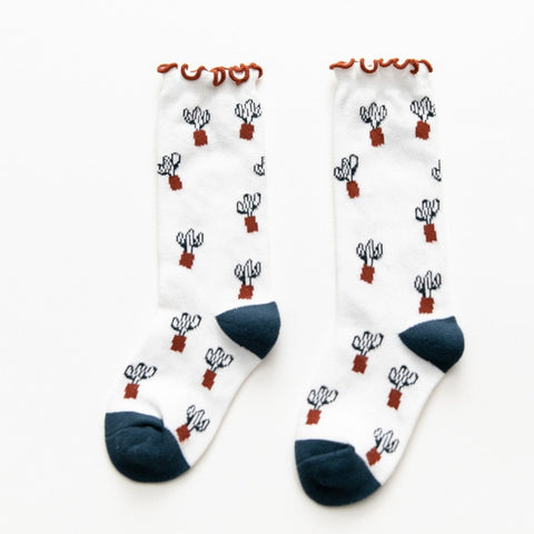 Color Matching Cartoon Children's Pile Socks