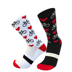 Unisex Love Biking Compression Socks