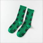Unisex Happy Herb Leaf Crew Sock