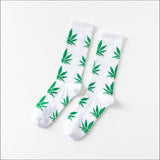 Unisex Happy Herb Leaf Crew Sock