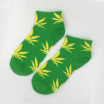 Women's Weed  Leaf Cotton Ankle Socks