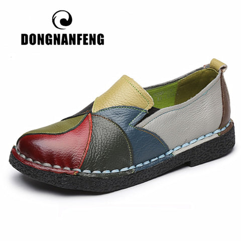 Women's Multi-Color Genuine Leather Loafers