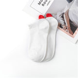 Women's Fun Color Heart Ankle Socks 6 Pairs