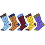 Men's Colorful Geometric Business Casual  Socks