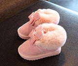 Girl's Bunny Bow Faux Fur Ankle Boots Clearance