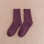 Women's Thick Winter  Wool Harajuku Retro Cashmere Socks 5 Pair Clearance