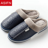 Unisex Leather Winter Slippers
