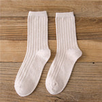 Women's Wool Ribbed Crew Socks