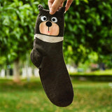 Women's Cat & Dog Cotton  Tube Socks 5 Pairs