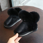 Girl's Leather Princess Plush Winter Boots Clearance