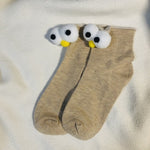 Women's Fun 3D Eyes Cotton Ankle Socks