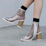Women's Translucent Ankle Rain Boots