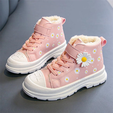 Girl's Flower Power High Top Sneaker Boots Clearance