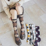 Women's Rhombus Pattern Winter Socks