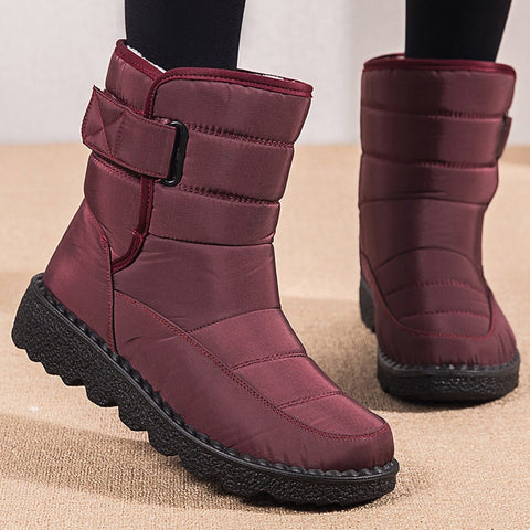 Women's Winter Waterproof Low Heel Ankle Boots Clearance