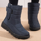 Women's Winter Waterproof Low Heel Ankle Boots Clearance