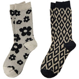 Women's Fashion Long Cotton Socks 1 or 2 Pairs
