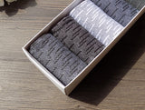 Men's Bamboo Fiber Socks 5 Pair Boxed