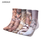 Unisex Lion, Cat Socks Unisex 3D Tube Socks 5 Pair